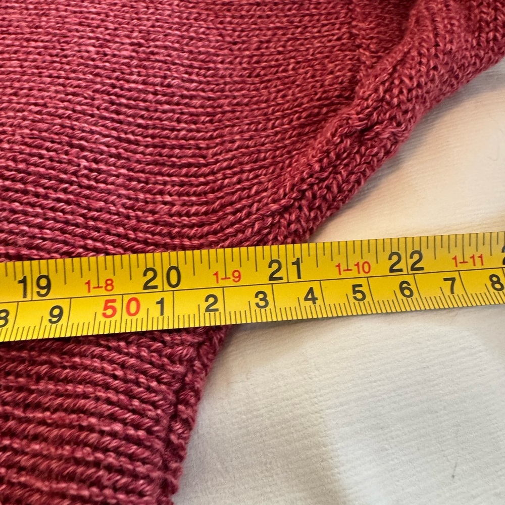Croft & Barrow Textured Knit Tunic Sweater - Mauve Berry - 3/4 Raglan Sleeve XXL - Picture 7 of 9